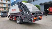 Camion compacteur de déchets Howo 9 m³ 4x2 à chargement arrière automatique, petit compresseur de déchets avec moteur et pompe, à vendre