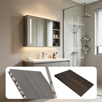 Panel Furnitur Aluminium Honeycomb Tahan Benturan, Tahan Gores, Tahan Aus untuk Pintu Kabinet Kamar Mandi Apartemen