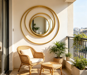 Heavenly <b>Mirror</b> Gold Metal Frame <b>Wall</b> <b>Mirror</b> <b>Decorative</b> Modern Home Decor for Living Room Bedroom Bathroom No Electricity - Product Image 2