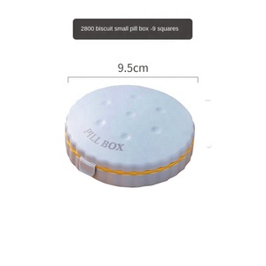 Boîte à pilules ronde portable personnalisée en gros pour 7 jours, en PP, étanche, organisateur de voyage pour médicaments et vitamines, petite taille - Product Image 1