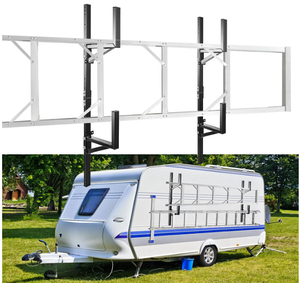 Support réglable d'échelle de <span class=keywords><strong>remorque</strong></span> en acier robuste avec 4 sangles à cliquet adaptées aux remorques ouvertes et fermées - Product Image 5