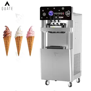 Máquina de helado suave de 28-32L/hora, el mejor fabricante móvil, máquinas baratas para hacer conos de helado a la venta