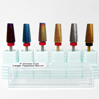 Meilleures ventes : Fraise à ongles en carbure 16 mm, à pointe plate conique, pour le retrait de gel, compatible perceuses électriques, accessoires de manucure