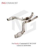 ING Bouclier thermique en acier inoxydable pour tuyau d'échappement Bentley Continental GT W12 6.0T – Amélioration des performances à fixation directe – Vente en gros
