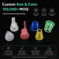 Bouchon de bouteille anti-fuite en PE de 18 mm avec insert compte-goutte et tampon de nettoyage, joint intérieur en plastique transparent pour flacon pipette, personnalisable