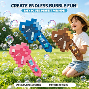 LK Toys My World <span class=keywords><strong>Pixel</strong></span> Bubble Sword <span class=keywords><strong>Gun</strong></span>, Pistola <span class=keywords><strong>de</strong></span> Burbujas Automática Eléctrica, Máquina <span class=keywords><strong>de</strong></span> Burbujas Segura y No Tóxica, Juguete <span class=keywords><strong>de</strong></span> Burbujas para Niños y Niñas al Aire Libre - Product Image 5