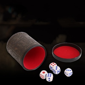 Bar KTV bền đa màu da khá xúc xắc <span class=keywords><strong>cup</strong></span> Set thương hiệu với khay cá nhân da xúc xắc <span class=keywords><strong>cup</strong></span> - Product Image 3