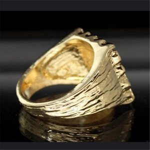 Anillo Cuadrado Estilo Nugget Bañado en Oro de 18k, <span class=keywords><strong>Joyería</strong></span> de Moda con Encanto y Personalidad <span class=keywords><strong>para</strong></span> <span class=keywords><strong>Hombre</strong></span>/Mujer - Product Image 4