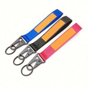 Custom Logo Polyester Short Wrist Strap Keychain Lanyard Carabiner Promotional Short Lanyard with Printed Logo