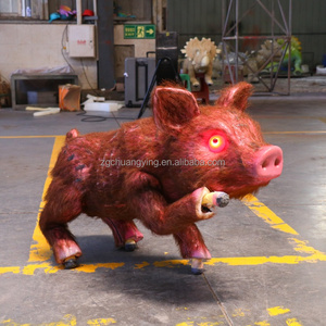 Robot Cochon Animatronique d'Halloween pour Décoration d'Événements de <span class=keywords><strong>Parc</strong></span> <span class=keywords><strong>à</strong></span> Thème, Grand Animal Robotique avec Yeux Lumineux et Contrôle par Application <span class=keywords><strong>à</strong></span> Distance - Product Image 1