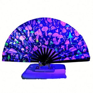 Abanico de Bambú Grande de 33 cm Hecho a Mano, Decoración Floral Tradicional Pintada a Mano, para el Hogar, Negocios, Regalo Promocional, Recuerdo - Product Image 1