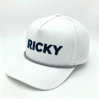 Casquette de sport à séchage rapide pour le golf, personnalisable, imperméable, en maille respirante, perforée au laser, pour activités de plein air, style trucker