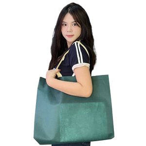 Tissu non tissé laminé de sac à poignée en gros de haute qualité avec logo personnalisé réutilisable <span class=keywords><strong>pour</strong></span> l'emballage des courses de chaussures d'épicerie - Product Image 6