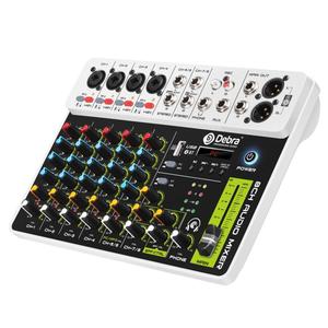 Vente en gros DEBRA V8 Mixeur audio sans fil 8 canaux Enregistrement en direct Reverb - Product Image 1