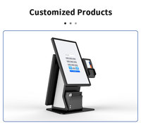 Kiosque d'affichage de paiement par écran tactile Android personnalisé KS-03, borne de libre-service, support au sol en métal, 10-18 pouces, noir