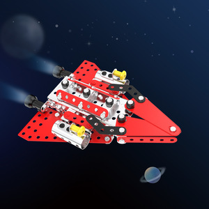 3-in-1 <strong>Puzzle</strong> Metal Assembly <strong>Nut</strong> Spacecraft Airplane Battleship DIY Student Teaching Aid Assembly Metal Model Kit 3D <strong>Puzzle</strong> - Product Image 5