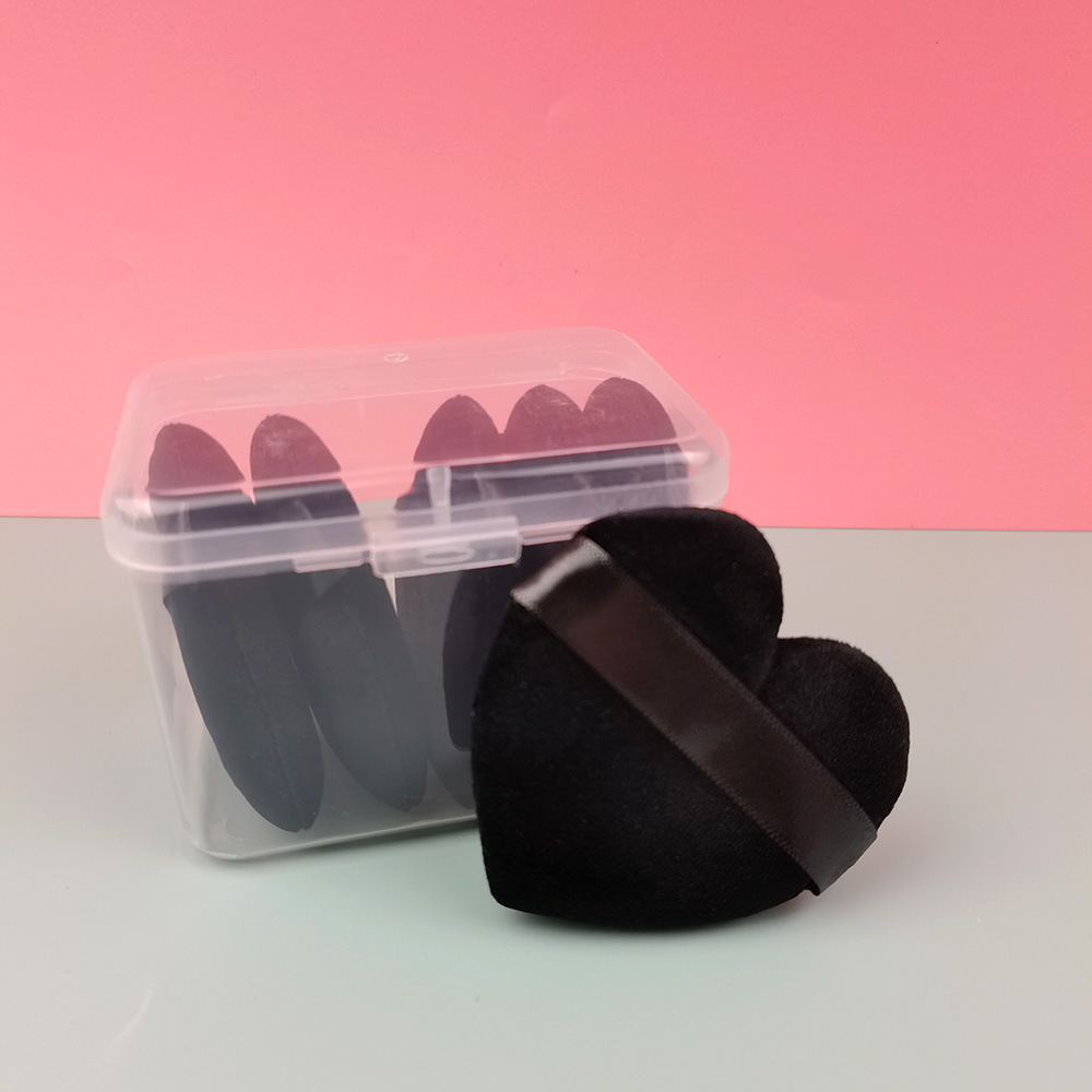 Puffes à maquillage avec boîte