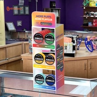 Présentoirs de merchandising de tabac sans fumée en acrylique durable personnalisable pour boutique hors taxes