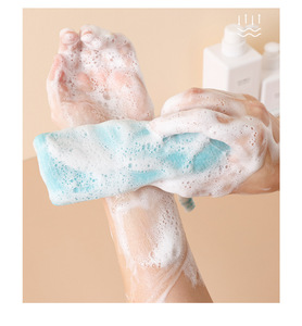 Bolsa portátil colgante para jabón corporal, de malla exfoliante para baño, ducha y viaje, para limpieza y espuma delicada, y frotadores de espalda - Product Image 4