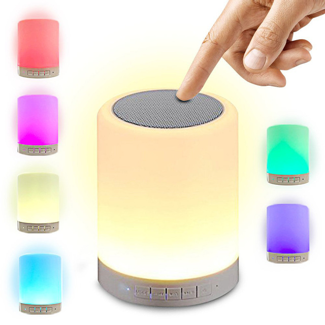 Hot Sell Lamp Speaker Smart Wireless Speaker Outdoor Bass Home Sound Audio Active Table Speaker for Smart Phones