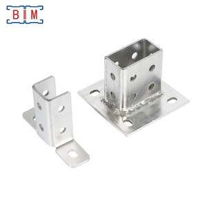 Çift Kanallı Çelik Profil için Ağır Hizmet Tipi SS304/SS316 Çelik Direk Taban Destek Braketi - Product Image 4