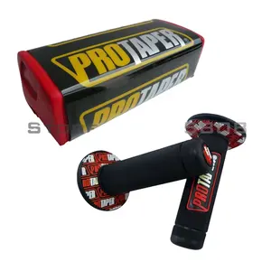 Evrensel kırmızı Pro konik gidon ped göğüs koruyucu çapraz & için kolu sapları 22mm gidon MX DIRTBIKE kir arazi motosikleti