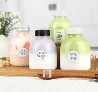 Bouteille en plastique transparente de 250 ml, 350 ml, 400 ml pour boissons, jus de fruits, lait, eau, bouteille en plastique PP de qualité alimentaire, bouteille pour thé glacé