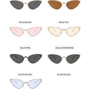 Gafas de Sol de Media Montura de Aleación Vintage 2026 con Logotipo Personalizado, Gafas de Sol de Ojo de Gato Metálicas con Protección UV400 para Hombre y Mujer - Product Image 6