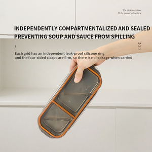 Lekfre Ss304 Thép Không Gỉ PP Nắp Snack Hộp Rò Rỉ Bằng Chứng Xách Tay Thân Thiện Với Môi Lò Vi Sóng Tủ Lạnh An Toàn - Product Image 6
