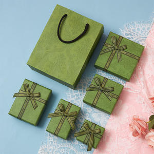 Boîte de rangement de bijoux verte Vintage, boîte de rangement pour boucles d'oreilles, colliers, bracelets, conteneur de rangement, boîte cadeau, emballage de bijoux - Product Image 3