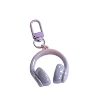 Porte-clés pendentif écouteurs 3D minimaliste, élégant et tendance, créatif et stylé, pour les meilleurs amis, breloque de sac, cadeau