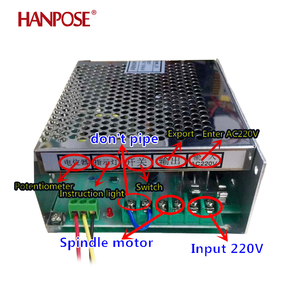 Hanpose 300W spindel động cơ Chuck DC động cơ 3000-12000rmp CNC Máy phay 12-48V cho máy 300W DC động cơ nhỏ - Product Image 6