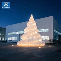 Sapin de Noël gonflable géant, décoration de Noël extérieure personnalisée, arbre gonflable pour l'affichage publicitaire lors d'événements commerciaux
