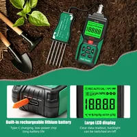 Testeur de sol numérique YIERYI YG-09S 9-en-1, capteur NPK, pH-mètre, EC-mètre, analyseur de température, d'humidité, de salinité et de fertilité pour jardin