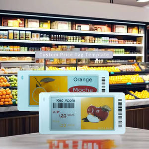 Nuevo producto de lanzamientos 2025 2,13 pulgadas 2,4 Ghz Esl etiqueta de precio Digital Abs Etiqueta de estante electrónico para uso en tiendas minoristas de supermercados - Product Image 2