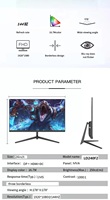 24 pulgadas 1920*1080 y 165Hz 144Hz LED LCD Monitor de juegos computadora PC con función OD