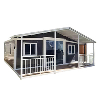 Maison conteneur en acier extensible de 20 pieds à double ouverture, villa modulaire préfabriquée avec design moderne et toit respirant