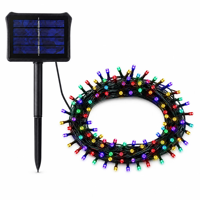 Guirlandes lumineuses solaires LED d'extérieur imperméables, 200 LED, fil de cuivre, lumières féériques de Noël pour la décoration de jardin, de patio et de fêtes