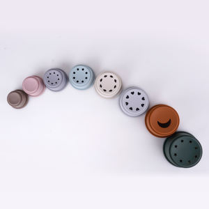 बीपा-मुक्त और विषाक्त मुक्त शैक्षिक संवेदी ब्लॉक सेट 6 मीटर + सिलिकॉन बेबी स्टेकिंग खिलौने - Product Image 4