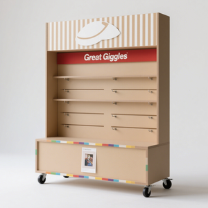 Soporte de pie para tarjeta de felicitación, soporte para el suelo para extensiones de cabello, estante de exhibición de calcetines, estante de pared de listón - Product Image 1