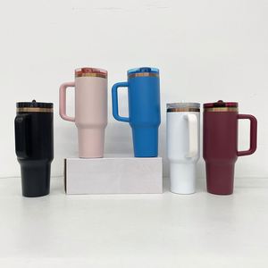 Custom logo Ready to Ship <b>Copper</b> Underneath Leakproof Travel Stainless Steel Insulated <b>Cup</b> With Handle and Straw - Product Image 3