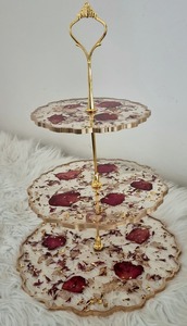 High Quality Eco-Friendly <b>Epoxy</b> <b>Resin</b> Cake Stand for Cakes Cupcakes Pastries-Durable Customized Shape - Product Image 3