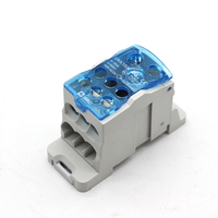 Conector de bloque de terminales tipo riel de guía unipolar Cableado de cobre de alta corriente para empalme de caja de conexiones