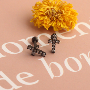 Vente en gros de boucles d'oreilles en cartilage noir, en acier inoxydable, meilleures ventes, piercings corporels, barbell pour hélix, <span class=keywords><strong>conch</strong></span>, daith, mix de clous d'oreilles - Product Image 6