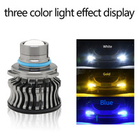 Nouveau phare antibrouillard laser 12V pour voiture, projecteur LED doré ultra-lumineux 5500K 12000 Lumens 60W, ajustement universel pour modification