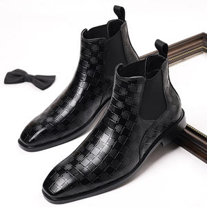 Nouvelles bottes formelles pour hommes de grande taille, chaussures décontractées de style britannique à la mode, bottines Chelsea tendance - Product Image 3