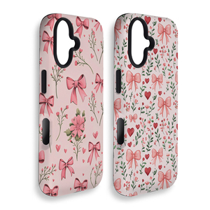 Cover per Telefono a Sublimazione 2-in-1 Staccabile con Grazioso Design Floreale con Ciliegie e Fiocco per <span class=keywords><strong>iPhone</strong></span> 16E Pro Max 17 AIR - Product Image 3