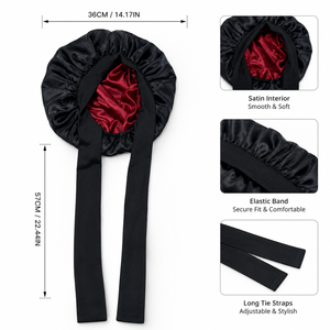 Cuffia in Raso a Strato Singolo Grande, Fascia per <span class=keywords><strong>Capelli</strong></span> da Notte, Turbante Designer per Doccia da <span class=keywords><strong>Donna</strong></span> - Product Image 1