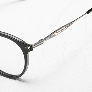 Oval Full Rim <b>Eyeglasses</b> <b>Frames</b> Solid Color Retro Style Unisex Titanium Lightweight Anti-Uv Vision Correction Adults - Product Image 4