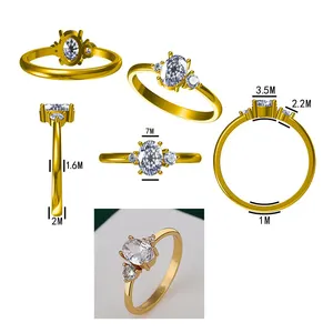 Creazione personalizzata fabbrica di <span class=keywords><strong>gioielli</strong></span> di alta qualità placcato in oro 925 argento rame collana anello orecchini <span class=keywords><strong>gioielli</strong></span> produttori - Product Image 5